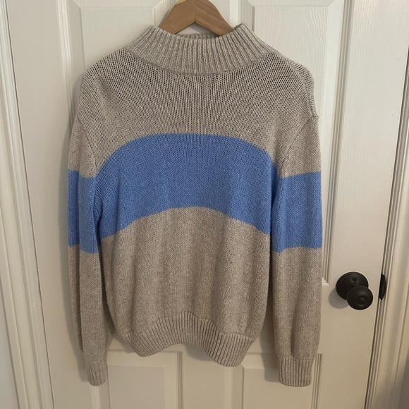 Aerie Stripped Blue Sweater - Picture 1 of 3